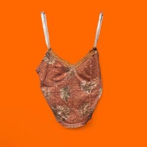 bundle orange bustier corset style spaghetti strap tanks / camisoles